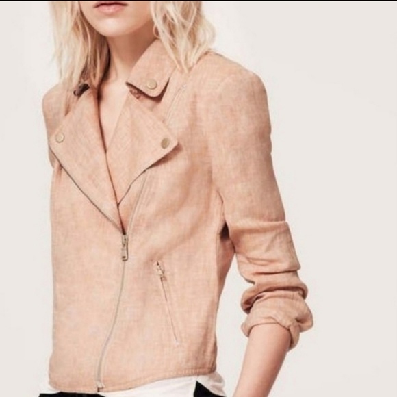 Lou & Grey Jackets & Blazers - NWT Lou & Grey Linen Moto Jacket